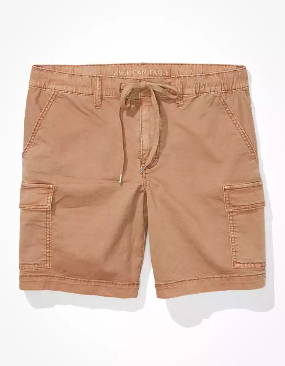 Shorts American Eagle AE Stretch Low-Rise Baggy Cargo Marron Femme | SNM-91774949